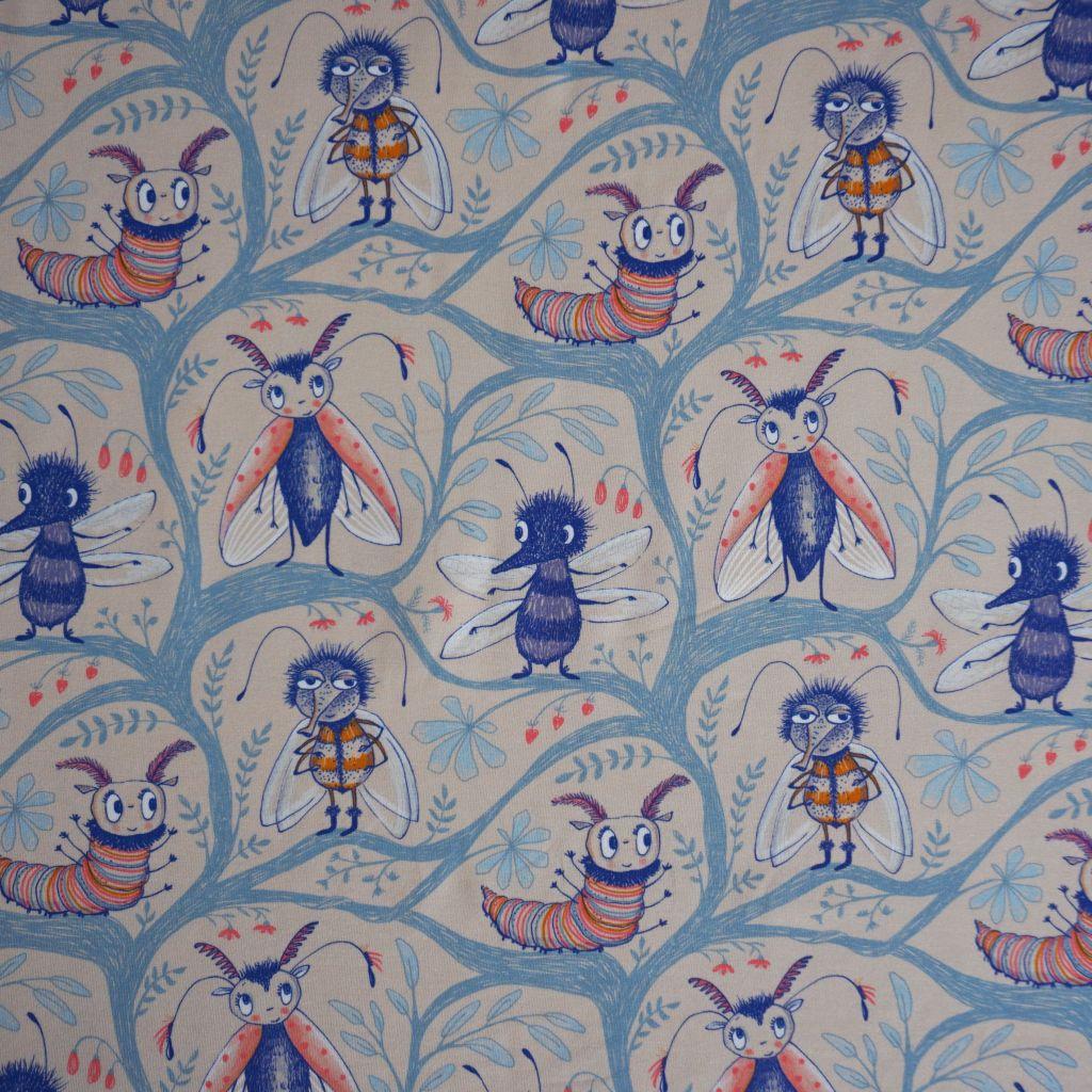Baumwolljersey Krabbler von Susalabim blau pastell – Bio